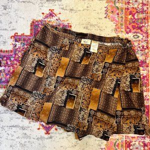 Vintage Plus Size Patchwork Skort